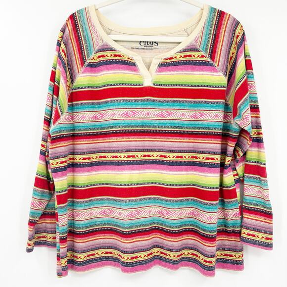 Womens Bundle Lot (3) Striped Floral Boho Printed Blouses Tops Plus Size 3X - Picture 2 of 11